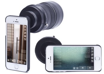 Адаптер для iPhone, позволяющий использовать объективы Canon и Nikon