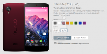 Google Nexus 5 выпущен еще в шести цветовых вариациях